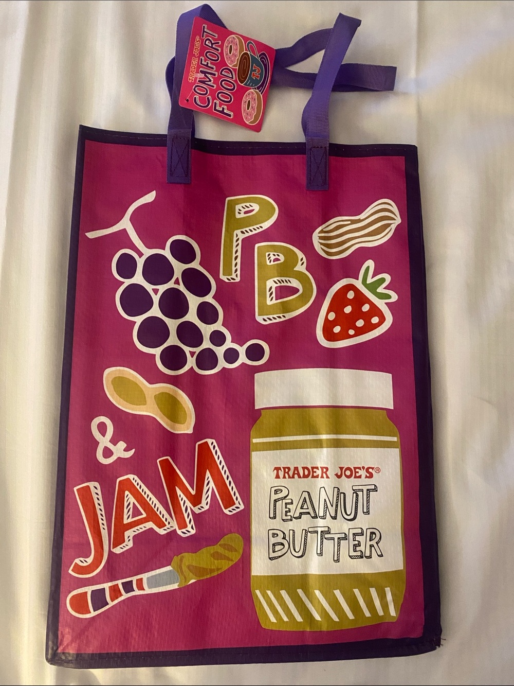 Trader Joe’s Comfort Food Reusable Bag Mac & Cheese PB&J